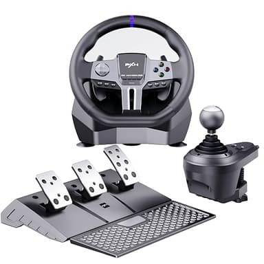 PXN V9 GEN2 Volant PC, Volant PS4 avec Palettes de Changement, Pédale à Effet Hall, Levier de Vitesse 6+R, Volant de Course pour Xbox Series X/S, Xbox One, PC, PS4, PS3