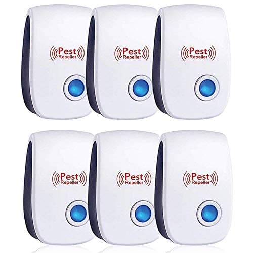 Repulsif Ultrasons, Ultrason Souris Lot de 6, Ultrason Anti Moustique Ultrason Souris et Rats, Insectes Répulsif Électronique Anti Souris, Rats, Fourmis, Araignées, Moustiques, Sûr et Non Toxique