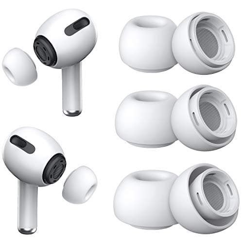 [3 paires]Embouts pour Airpods Pro et Airpods Pro 2 Avec Trou de Réduction du Bruit,Embouts en Silicone Airpods Pro Avec Boîte de Rangement Portable et S'adaptent Dans le Boîtier de Chargement(S/M/L)