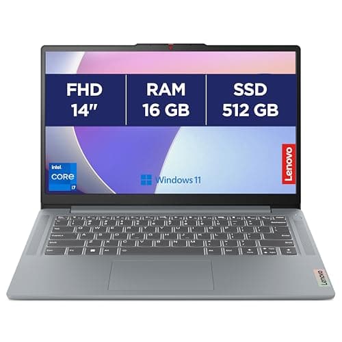 Lenovo IdeaPad Slim 3 14IRH8 - Ordinateur Portable 14'' FHD (Intel Core i7-13620H, RAM 16Go, SSD 512Go, Intel UHD Graphics, Windows 11 Home) Clavier AZERTY Français - Gris