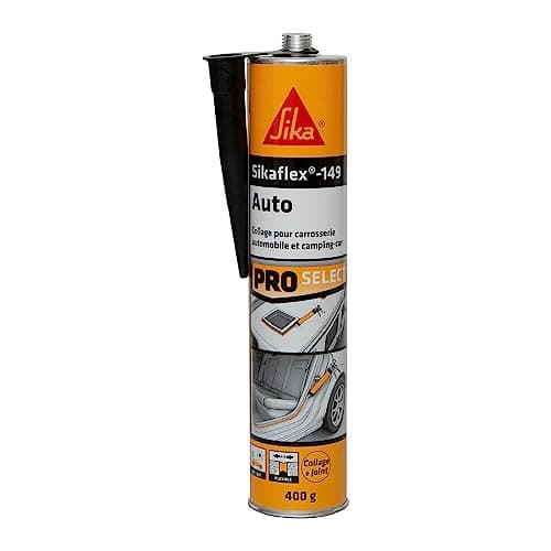 SIKA - Mastic carroserie - Sikaflex-149 Auto Noir - Multi-supports - Etanchéité, collage, réparation, raccordement, assemblage sur carrosserie auto et camping-car -300ml