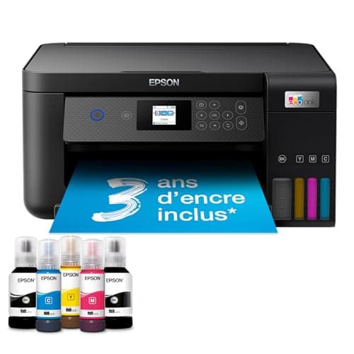 Epson EcoTank ET-2850 A4 Imprimante Multifonction Wi-FI avec réservoir d'encre jusqu'à 3 Ans d'encre Incluse