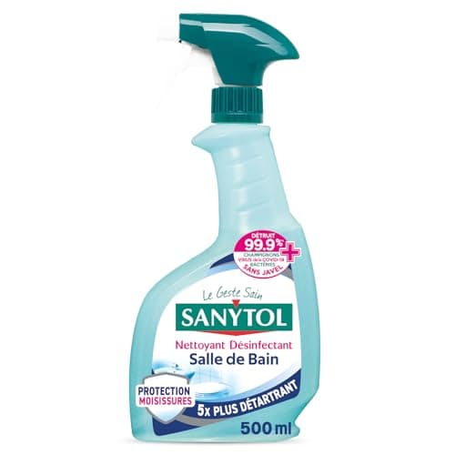 SANYTOL Désinfectant Ultra-Détartrant Protection Salle de Bains Fresh, 500 ml