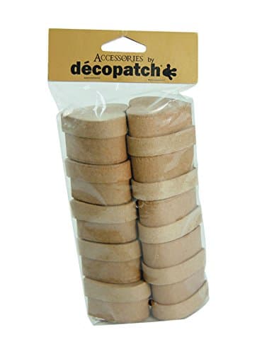 Décopatch EV008O - Un lot de 10 boites en papier brun mâché 5x5x3 cm, boites cœurs