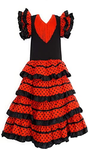 Robe Flamenco sevillane pour Fille 10 Ans