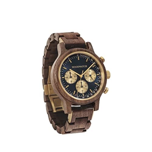 WoodWatch Chrono Sailor Walnut | Montre en Bois Homme | Wood Watch for Man | Produit écologique, on Plante Un Arbre pour Chaque Montre