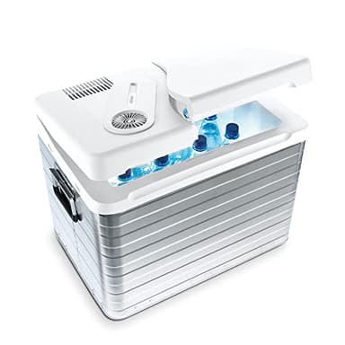 Mobicool MQ40A Glacière électrique portable de 39 l, Aluminium, 12 V et 230 V pour voiture, camion, bateau, camping-car et prise de courant