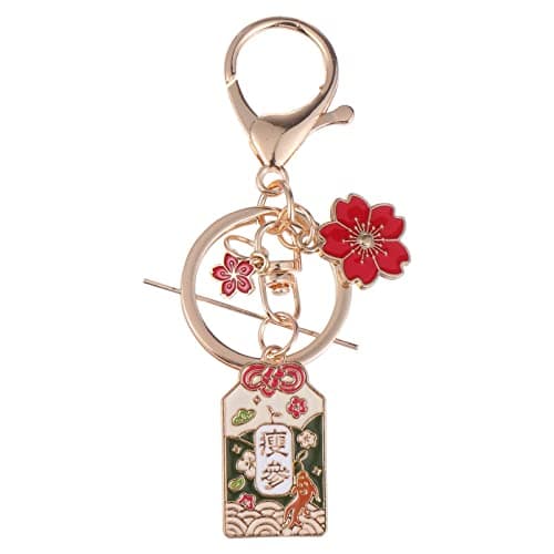 Amulette japonaise - Porte-clés doré omamori - Pendentif de - Pendentif chinois - Pour enfants, femmes, hommes - Voiture - Richesse - Bénédiction