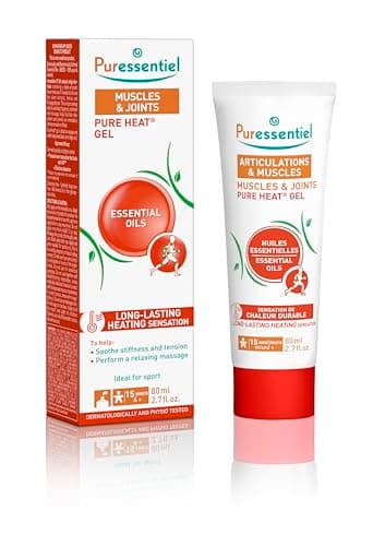 Puressentiel - Articulations et Muscles - Gel Pure Heat aux 14 Huiles Essentielles - Effet Chauffant Naturel - Aide à soulager les douleurs musculaires et articulaires - Dos, bras, cuisses - 80 ml