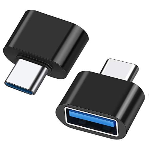 leizhan Adaptateurs USB C vers USB A (Lot de 2) 3.0 Adaptateur USB Type C pour adapté aux Type-C équipements,MacBook Pro/Air, Google Chromebook Pixelbook, Galaxy, Google Pixel(Noir)