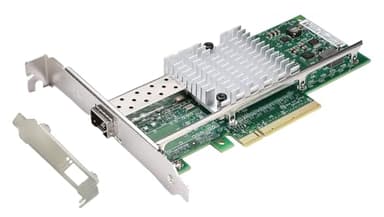 QSFPTEK 10G SFP+ Carte RéSeau pour Intel X520-DA1, 10Gb SFP+ Single Port Ethernet PCIE Card avec Chip Intel 82599EN, PCIe 2.0x8, 10G Adaptateur LAN PCI-E Prise en Charge De Windows 7/8/10/Linux/Vmware