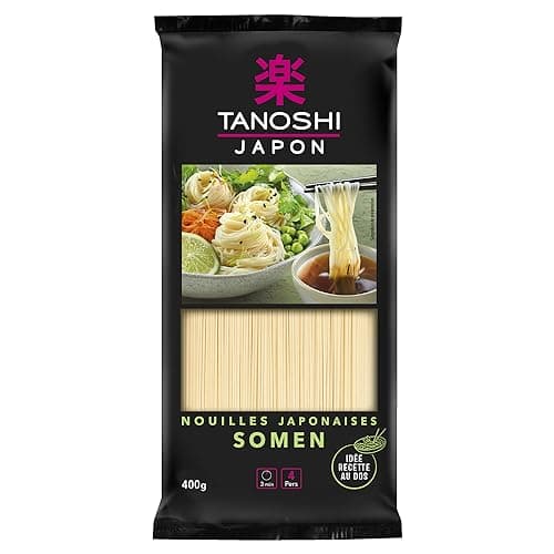 TANOSHI - Somen à Cuire - Nouilles Japonaises - Pour 4 Personnes - Préparation en 3 min - 400 g