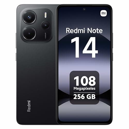 Xiaomi Redmi Note 14 Smartphone, 8+256Go, Noir, Système de caméra AI 108MP, Batterie de 5500mAh, Affichage de Soins oculaires 120 Hz, fonctionnalités AI (Pas de Chargeur Inclus)