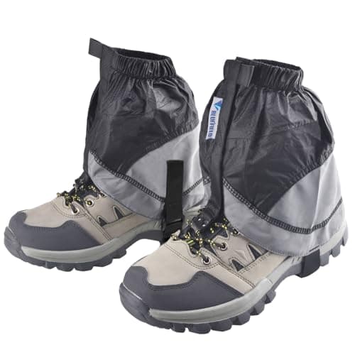 Azarxis Guêtres Randonnée Basses Guêtres Trail Guêtres Cheville Imperméables pour Homme Femme Marche Escalade Chasse Ski (Noir)