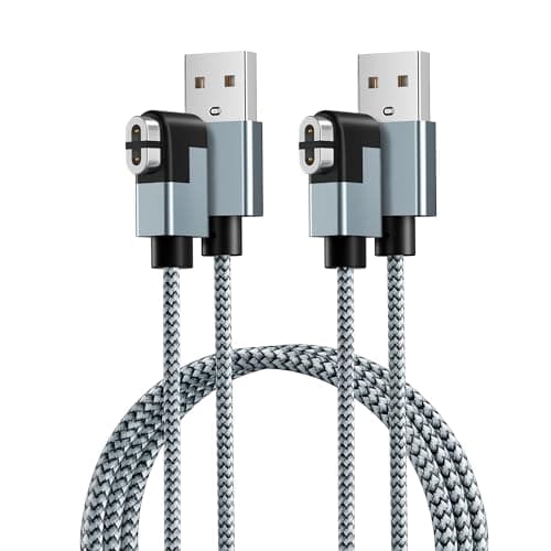 RUXELY Câble Chargeur Magnétique pour Shokz 1.2M 2-Pack,USB A Cordon de Charge Compatible pour AfterShokz Aeropex As800,Shokz Openrun S803,Shokz Openrun Pro S810,Shokz Opencomm 2,Open Run Mini/Air