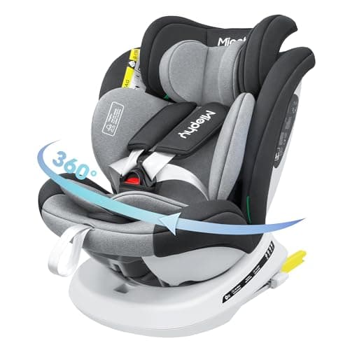 Miophy I-Size Siège Auto Isofix 360°Pivotant Groupe 0+1/2/3, de la naissance à 12 ans, 40-150 cm