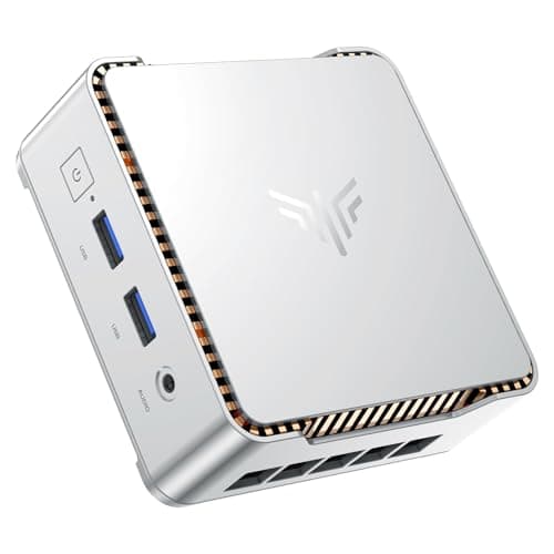 NiPoGi E2 Mini PC W-11 Pro, Ιntel Alder Lake-N97(jusqu'à 3,60 GHz), 16 Go DDR4 512 Go M.2 SSD Mini Ordinateur de Bureau, Double WiFi, HDMI, DP, Double écran 4K Tour PC avec VESA pour l'école/Bureau.