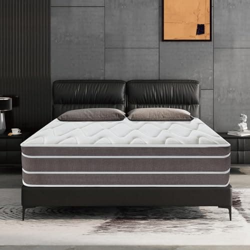 Matelas 140x190 cm Premium, Très épais 30cm, PerfectSleep, Hybride,Mousse à mémoire de Forme+Ressorts ensachés, Durable, Haute Densité,7 Zones, Hypoallergénique, Respirant, Support à Haute résilience