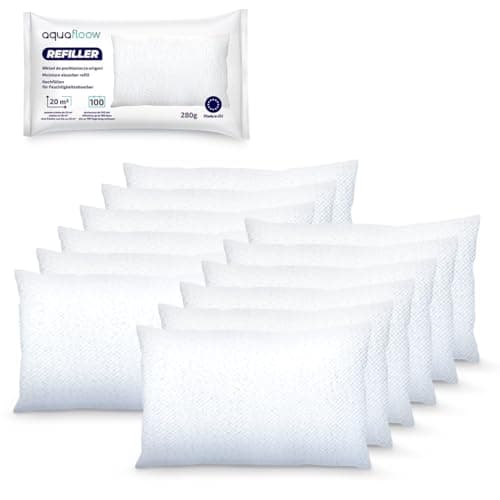 Aquafloow 12x Sachets de Granulés pour Déshumidificateur 280 g, Contrôle des Moisissures pour Pièces de 20 m² | Recharges Ultra-Absorbantes
