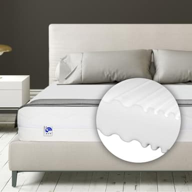 TULENA Matelas orthopédique 160 x 200 cm de Hauteur 16 cm avec Housse Lavable – Matelas orthopédique pour lit à sommier tapissier ou lit Standard fermeté Moyenne H3