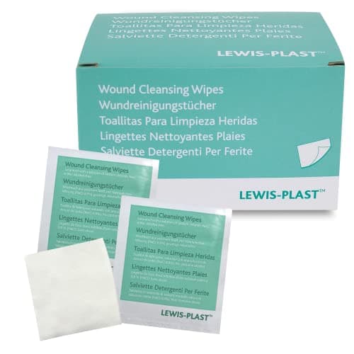 LEWIS-PLAST Premium désinfectant les lingettes avec une solution saline sans alcool LINSEURS ANTISEPTIQUES ET ANTIBACTÉRAUX DE DÉTERGENT - 100 Boîtes