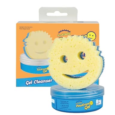Scrub Daddy CIF PowErase Gel Detachant Textile - Détachant Linge Puissant Toutes Taches - Nettoyant Moquette Voiture, Tissu, Tapis, Vêtements, Sang - Produit Nettoyage Canapé et Eponge Scrub Mommy