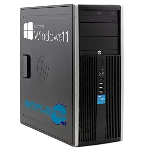 Tour PC HP 8300 CMT Windows 11 Pro – Core i5 jusqu'à 3,60 GHz 16 Go RAM SSD 240 Go | Interface série RS232 VGA DisplayPort DVD de bureau Ordinateur fixe reconditionné