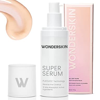 Wonderskin Super Serum - Sérum Multi-Correcteur All Day Glow, Hydratant Pour Le Visage, Vitamine C Avec Acide Hyaluronique, Gamme Anti-Âge Purevoc
