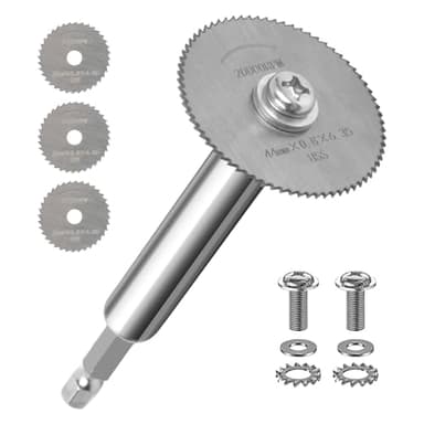 Coupeur intérieur en PVC, Coupe-tube Intérieur en Acier Inoxydable, Avec Tige de Clé Hexagonale de 9.9 cm, 4 Lames de Scie, (32 mm * 3, 44 mm * 1)