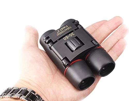 ARPDJK Compactes Petit Jumelles 30x60 Puissant Télescope Pliant avec Tissu Propre et étui de Transport, Jumelles Binoculars de Poche léger pour Les Adultes Enfant