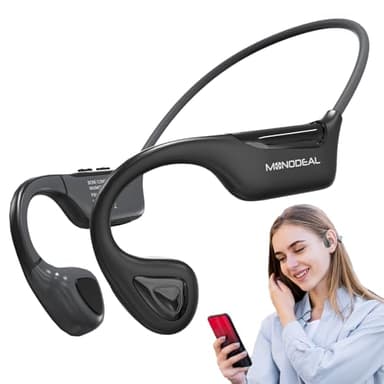 MONODEAL Casque Conduction Osseuse, Bluetooth Sport 5.3 Casque Conduction osseuse Adapté à la Course à Pied Open Ear Casque sans Fil Course à Pied Cyclisme Fitness
