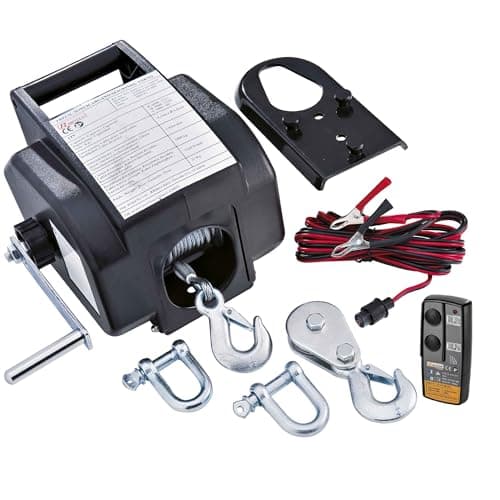 RIBIMEX 4277 Treuils Voiture 5 tonnes Marche AV et AR 12 V Noir
