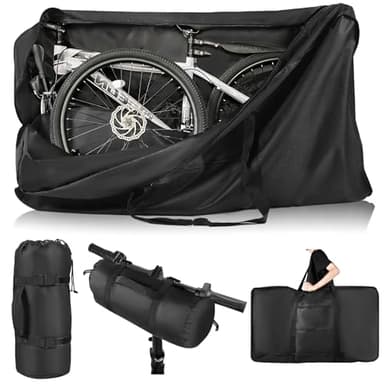 Sac de transport de vélo 24 pouces, robuste 900D, étanche, avec bandoulière, sac de vélo avion, pour VTT de 24 à 29 pouces, vélo de route et vélo pliable, grand sac de rangement pour vélo