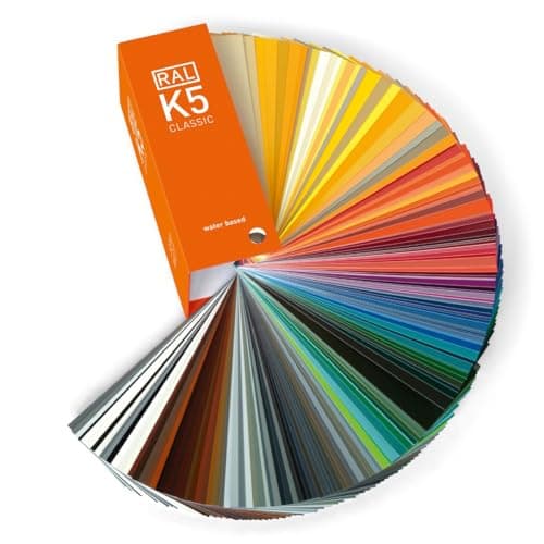 RAL K5 nuancier de couleur, 216 échantillons de couleur satinés pleine page, 8 langues