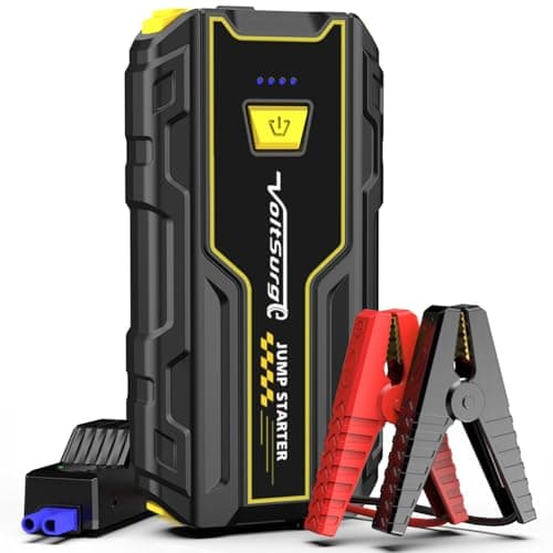 Démarreur de Batterie Voiture, 3000A Démarreur d'urgence pour Voiture/Moto (Moteurs Jusqu'à 7.5L Essence/5.0L Diesel) 12V Booster de Démmarage avec Lampe Torche LED