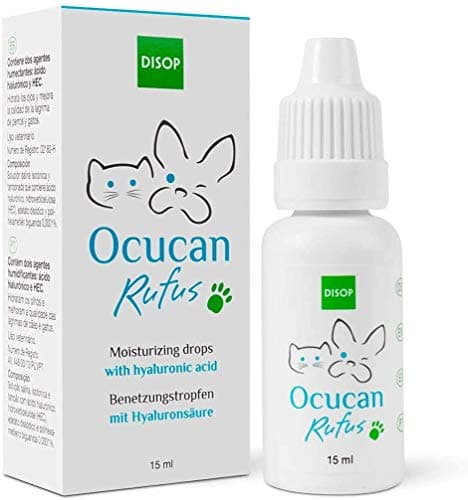Ocucan Gouttes Oculaires Hydratantes pour Chiens et Chats. Gouttes Humectantes à l’Acide Hyaluronique - 15 ML
