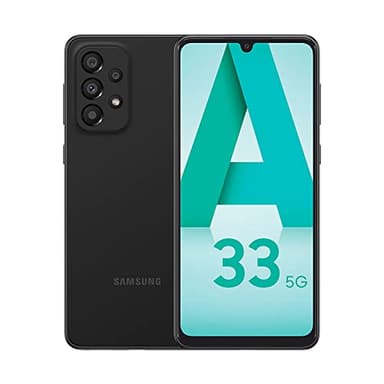 Samsung Galaxy A33, Téléphone mobile 5G 128Go Noir, Carte SIM non incluse, smartphone Android, Version FR