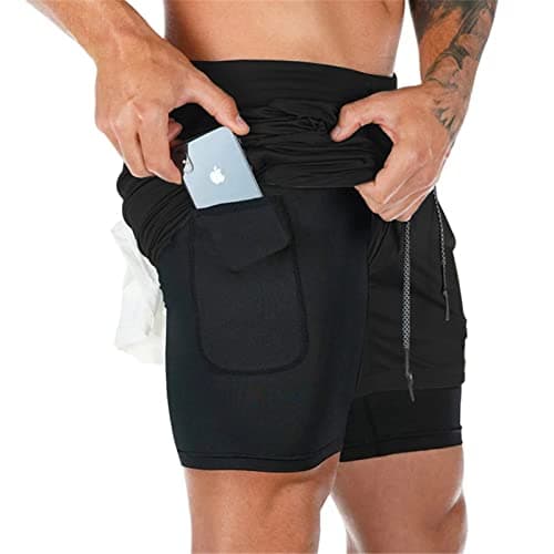 Superora Shorts d'Entraînement Sport Fitness Homme 2-in-1 Short Double Couche