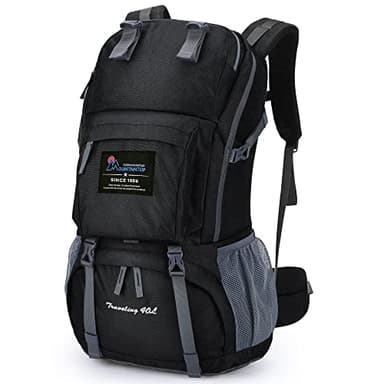 MOUNTAINTOP 40L Sac à Dos de Randonnée pour Homme Femme Sac à Dos Voyage avec Housse de Pluie Sac à Dos Trekking pour Camping Trekking Sports de Plein Air, 55 x 33 x 20 cm