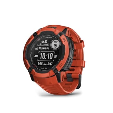 Garmin Instinct 2X, Solar - Montre GPS Robuste et connectée – Flame Red – Boîtier 50 mm