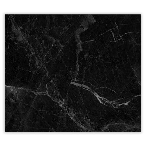 SMTDeco Protection plaque de cuisson, vitrocéramique, verre trempé, pour cuisinières électrique, à induction,planche à découper 60x52 cm une pièce pierre de marbre noir (106839)