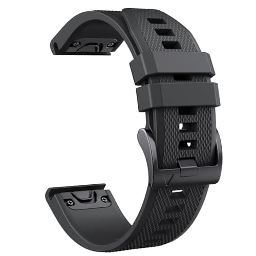NotoCity Bracelet pour Garmin Fenix 5/6/7/7 pro/6 pro/5 plus, Bracelet Quickfit 22mm Compatible avec Garmin Forerunner 935/945/955/965, Epix Gen 2, Instinct/2, Approach S60, Quatix 7/6/5/7 pro(Noir)