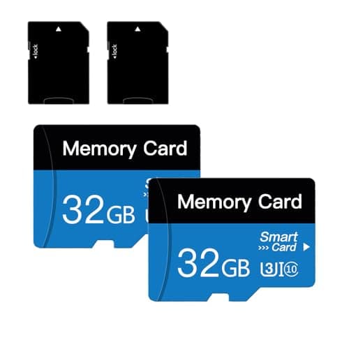 2 Pack Carte Micro SD 32GB C10 Carte Mémoire pour Smartphone/Appareil Photo/Caméra de Surveillance/Tablette et Drone (32GB*2)