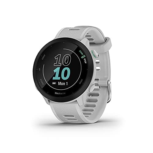 Garmin – Forerunner 55 - Montre GPS multi-activités running avec fonctions d’entrainement Garmin Coach et cardio au poignet – Blanche (Reconditionné)