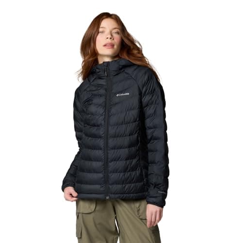 Columbia Powder Lite Hooded Jacket, Doudoune À Capuche Femme, Black, Taille L