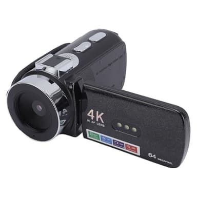 Caméra Vidéo 4K, Caméscope Wi FI 64MP HD avec Zoom Numérique 28X, Enregistreur Vidéo à écran Rotatif de 3 Pouces avec Lumière LED de Vue Nocturne, Appareil Photo Numérique à Mise