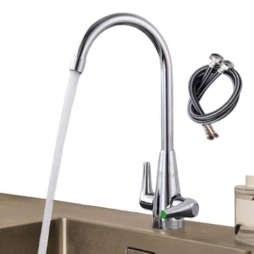 Kitchen Faucet - Black Kitchen Faucet | 2-Handle | Two-handle Faucets | Home & Garden Accessory For Family Bathroom Garden Commercial Friends | With Pull Down