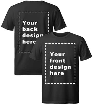 Tee Shirt Personnalisable pour Hommes et Femmes, T-Shirt Uniquement Personnalisé avec Image, Photo ou Texte