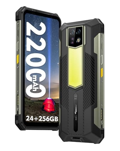 Ulefone Armor 24 Téléphone Portable Incassable 24Go+256Go, 1000LM Camping Lampe, 22000mAh Batterie 66W, Android 14 Smartphone Incassable 6.78" FHD+ 120Hz, 64MP Nocturne Vision IP68 NFC/OTG/GPS Étanche