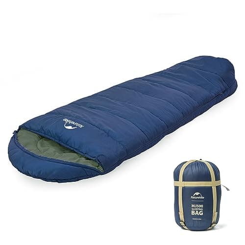 Naturehike Sac de Couchage Momie Ultra léger pour Adultes, Chaud pour 3-4 Saisons, imperméable, pour intérieur, Camping, randonnée, Alpinisme, Voyage, Sac à Dos, Festivals, extérieur (Bleu)